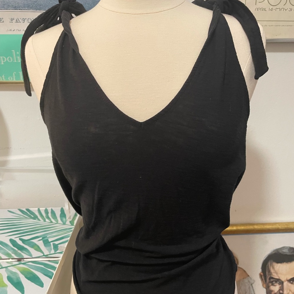 Express Tank with Tie Shoulders, Black M Free